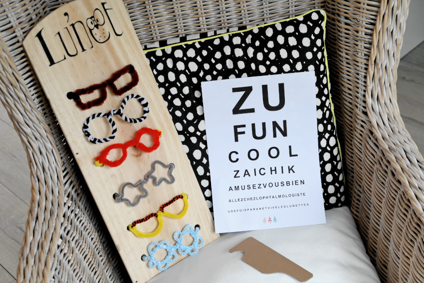Jeu d’imitation : stand de jeu l’opticien lunetier – DIY